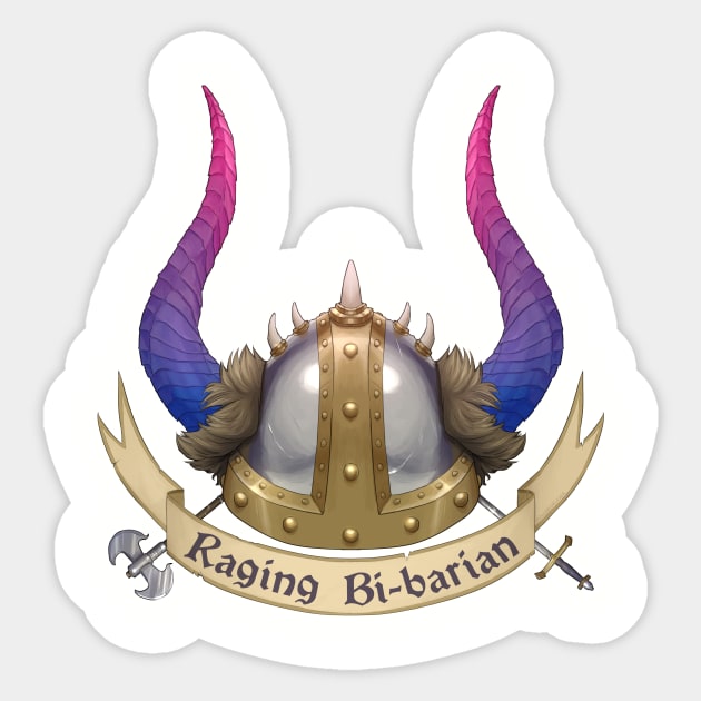 Raging Bi-barian Sticker by MonarchFisher